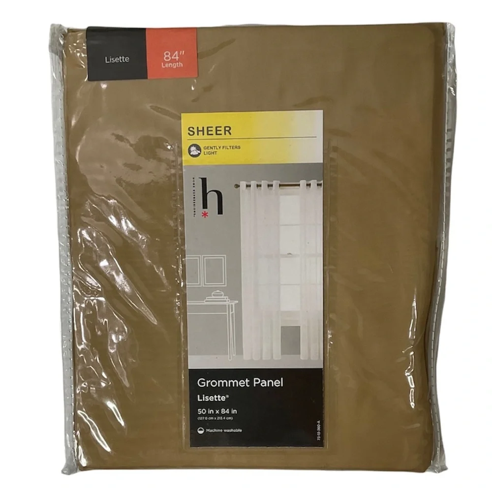 Curtains Sheers Bundle Drapery Grommet Top Panel Window Treatment Covering